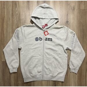 Y2K Element BAM Logo Skateboarding Full Zip Hoodie Size XL